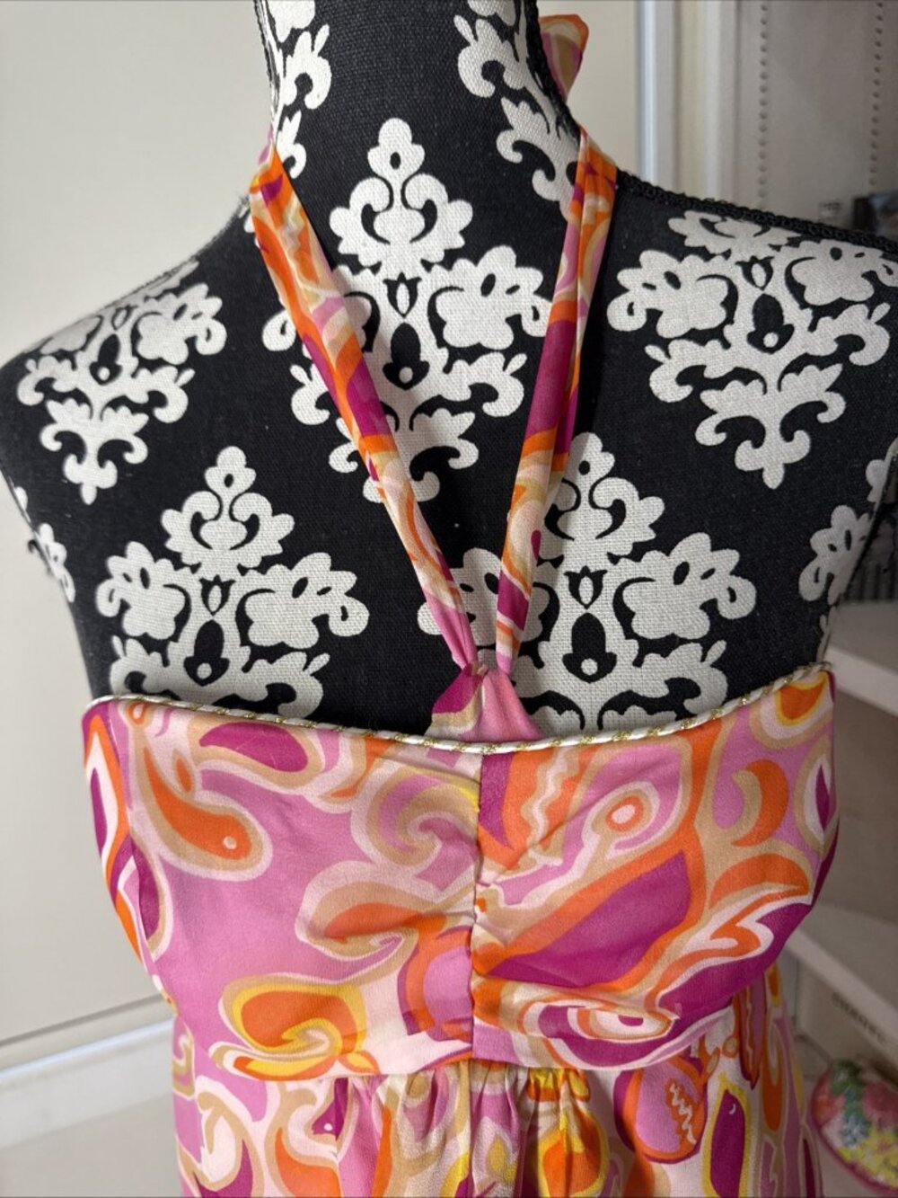 Lilly Pulitzer Halter or strapless Dress Pink Chiffon Fishalicious Caroleena 6 - Picture 3 of 13